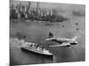 DC-3, SS Normandie, New York, 1938-Clyde Sunderland-Mounted Art Print