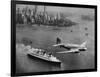 DC-3, SS Normandie, New York, 1938-Clyde Sunderland-Framed Art Print