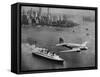 DC-3, SS Normandie, New York, 1938-Clyde Sunderland-Framed Stretched Canvas