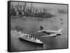 DC-3, SS Normandie, New York, 1938-Clyde Sunderland-Framed Stretched Canvas