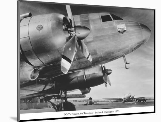 DC-3, Union Air Terminal, Burbank, California 1935-null-Mounted Art Print