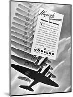DC-3 Wings of Commerce Ad-null-Mounted Art Print