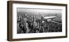 DC-4 over Manhattan, NYC-null-Framed Art Print