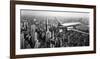 DC-4 over Manhattan, NYC-null-Framed Art Print