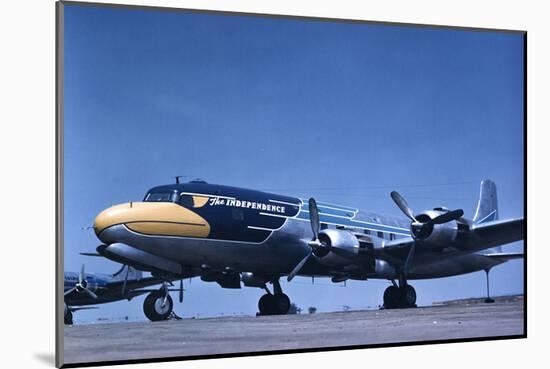 DC-6 president Truman aircraft-null-Mounted Art Print