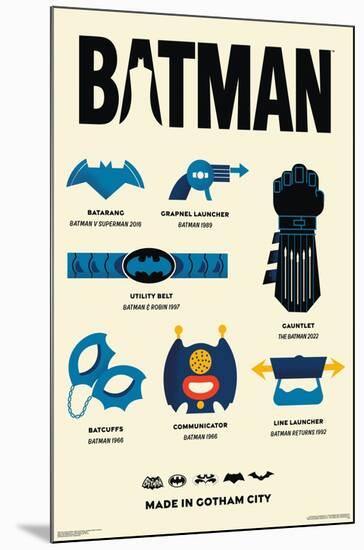 DC Comics Batman: 85th Anniversary - Gadgets Made In Gotham-Trends International-Mounted Poster