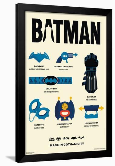 DC Comics Batman: 85th Anniversary - Gadgets Made In Gotham-Trends International-Framed Poster