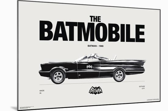 DC Comics Batman: 85th Anniversary - The Batmobile 1966-Trends International-Mounted Poster