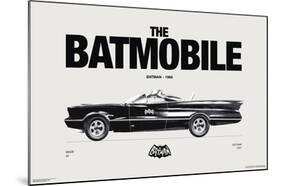DC Comics Batman: 85th Anniversary - The Batmobile 1966-Trends International-Mounted Poster