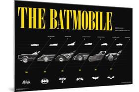 DC Comics Batman: 85th Anniversary - The Batmobiles Horizontal-Trends International-Mounted Poster