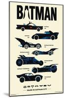 DC Comics Batman: 85th Anniversary - The Batmobiles Made In Gotham-Trends International-Mounted Poster
