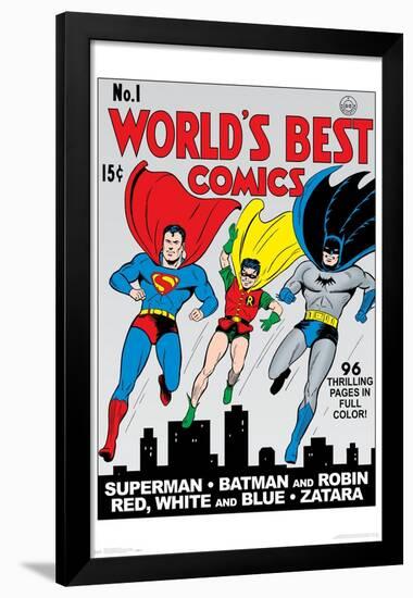 DC Comics - Batman And Robin - Worlds Best Comics - Cover 1-Trends International-Framed Poster