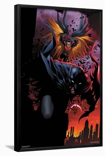 DC Comics Batman - Batman and Robin Attack-Trends International-Framed Poster