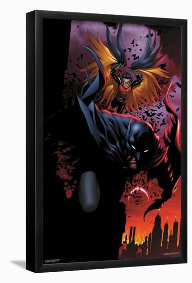 DC Comics Batman - Batman and Robin Attack-Trends International-Framed Poster