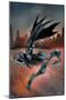 DC Comics Batman - Batman throwing Batarang-Trends International-Mounted Poster