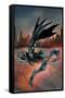 DC Comics Batman - Batman throwing Batarang-Trends International-Framed Stretched Canvas