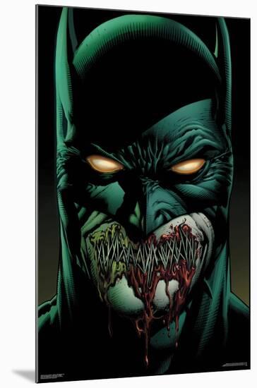 DC Comics Batman - Batman with Stitched Lips-Trends International-Mounted Poster