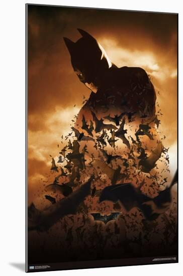 DC Comics Batman Begins - Batman One Sheet-Trends International-Mounted Poster