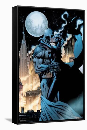 DC Comics Batman - Kissing Catwoman-Trends International-Framed Stretched Canvas