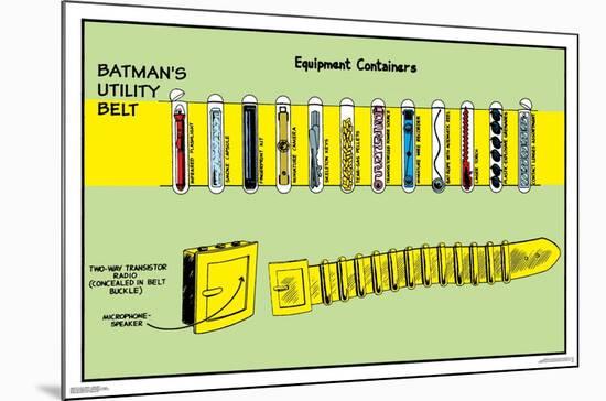 DC Comics Batman - Utility Belt-Trends International-Mounted Poster