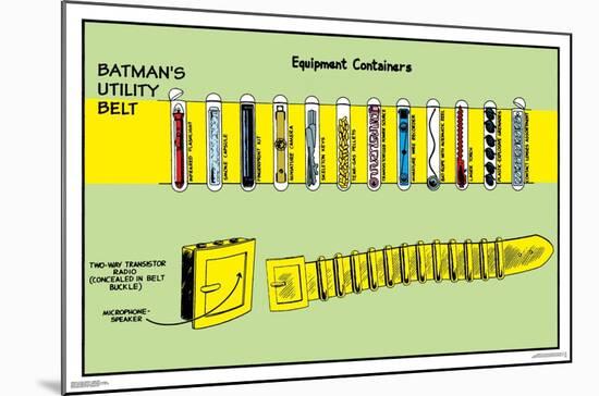 DC Comics Batman - Utility Belt-Trends International-Mounted Poster