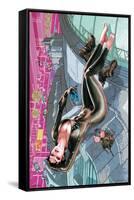 DC Comics Catwoman - Skyscraper Relaxing-Trends International-Framed Stretched Canvas