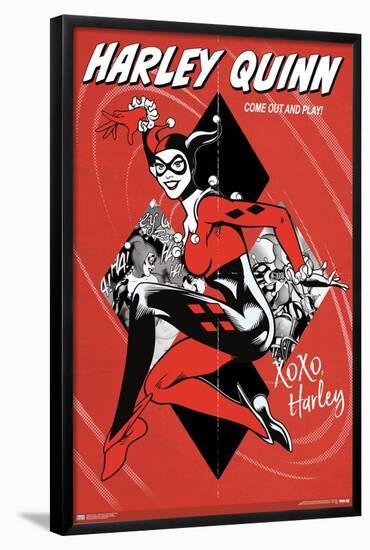 DC Comics - Harley Quinn - Come Out And Play-Trends International-Framed Poster