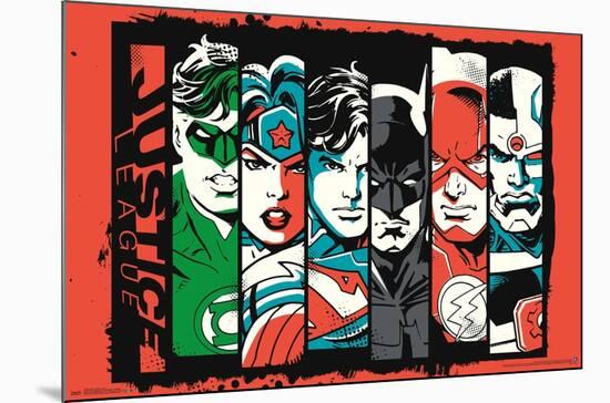 DC Comics - Justice League - Bars-Trends International-Mounted Poster