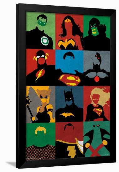 DC Comics - Justice League - Minimalist-Trends International-Framed Poster