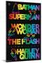 DC Comics Justice League - Rainbow Silhouette-Trends International-Mounted Poster