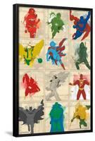 DC Comics - Justice League - Simplistic Grid-Trends International-Framed Poster