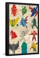 DC Comics - Justice League - Simplistic Grid-Trends International-Framed Poster