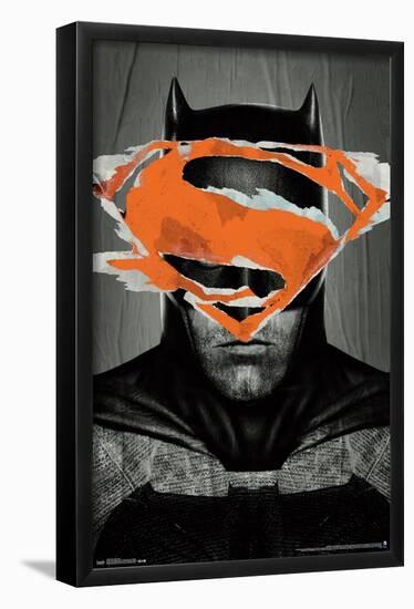 DC Comics Movie - Batman v Superman - Batman Teaser-Trends International-Framed Poster