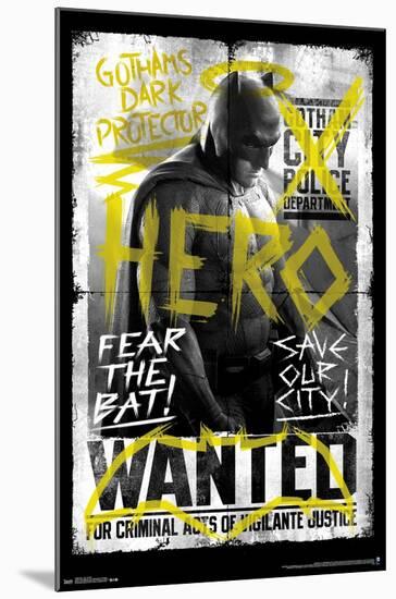 DC Comics Movie - Batman v Superman - Fear the Bat-Trends International-Mounted Poster