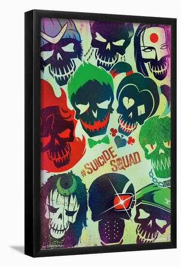 DC Comics Movie - Suicide Squad - Faces-Trends International-Framed Poster