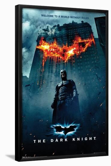 DC Comics Movie - The Dark Knight - Batman Logo on Fire One Sheet Premium Poster-null-Framed Standard Poster