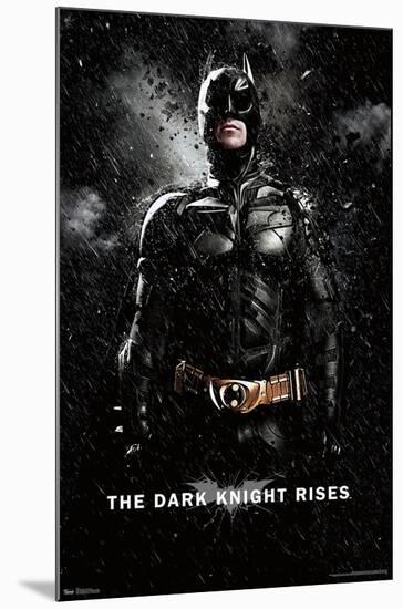 DC Comics Movie - The Dark Knight Rises - Batman Rain-Trends International-Mounted Poster