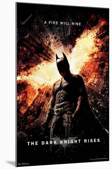 DC Comics Movie - The Dark Knight Rises - One Sheet-Trends International-Mounted Poster