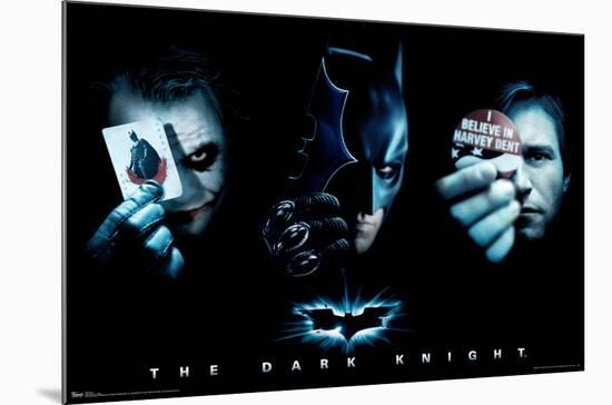 DC Comics Movie - The Dark Knight - The Joker, Batman, Harvey Dent-Trends International-Mounted Poster