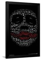 DC Comics Movie - The Dark Knight - The Joker Face In Text-Trends International-Framed Poster