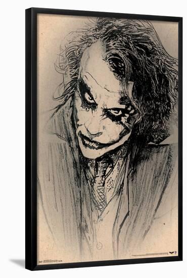 DC Comics Movie - The Dark Knight - The Joker - Sketch-Trends International-Framed Poster