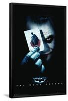 DC Comics Movie - The Dark Knight - The Joker with Batman Playing Card-Trends International-Framed Poster