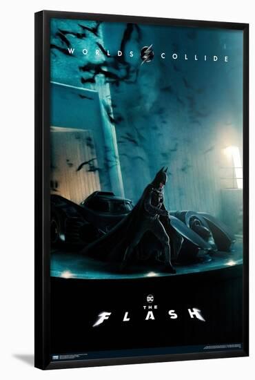 DC Comics Movie The Flash - Batman and Batmobile One Sheet-Trends International-Framed Poster