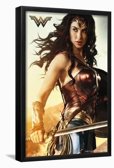 DC Comics Movie - Wonder Woman - Shield-Trends International-Framed Poster