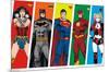 DC Comics - Rainbow Lines-Trends International-Mounted Poster