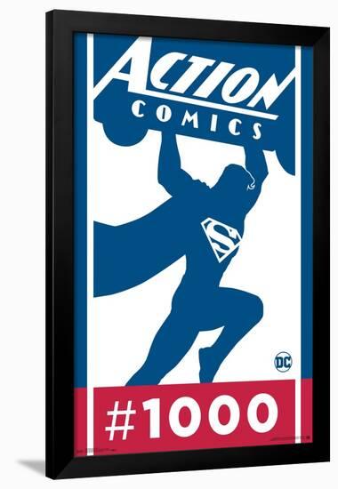 DC Comics - Superman - Action Comics 1000-Trends International-Framed Poster