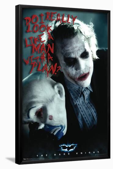 DC Comics - The Dark Knight - The Joker - Man With A Plan-Trends International-Framed Poster