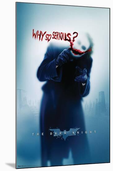 DC Comics - The Dark Knight - The Joker - Why So Serious-Trends International-Mounted Poster