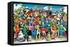 DC Comics - The Lineup-Trends International-Framed Stretched Canvas