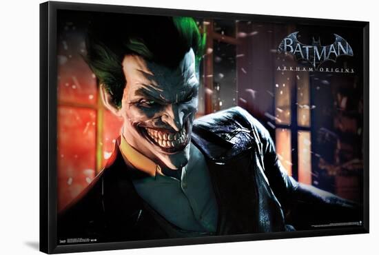 DC Comics VIdeo Game - Arkham Origins - The Joker-Trends International-Framed Poster